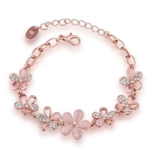 Valentine Rose Gold Adjustable Bracelet Combo Women