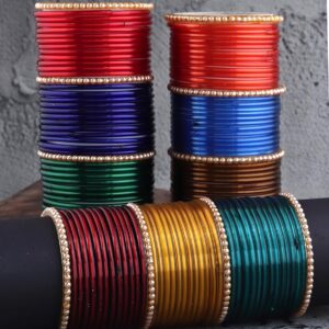 Premium Multicolour Glass Bangles for Traditional Wear