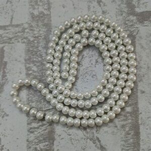 Glass White round Beads